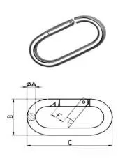 Galvanized No Ring Track Type Snap Hook