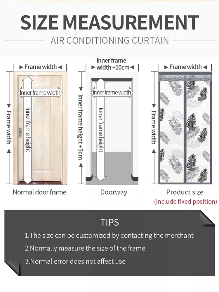 EVA Magnetic Screen Thermal Summer Air Conditioner Door Curtain