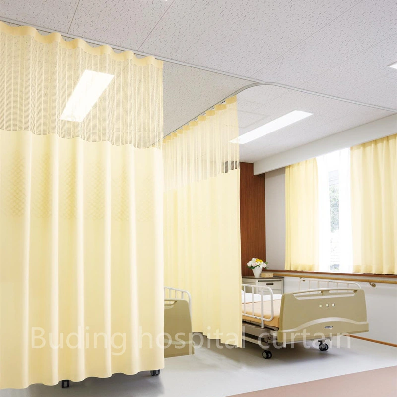 Chinese Manufacturer Green Textile Medical Fabric Hospital Curtain to Divide Space