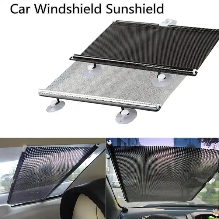 Auto Rolling Sun Shield Window Insulation Curtain Car Telescopic