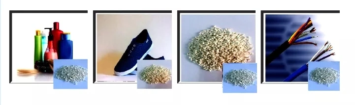 PVC Compound 62A 72A 76A 75A Black PVC Granules for Shoes Gumboots Slippers