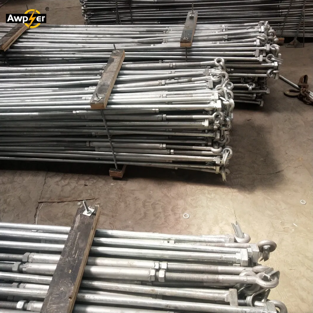 M20 Galvanized Steel Pole Line Hardware Bow Type Stay Rod