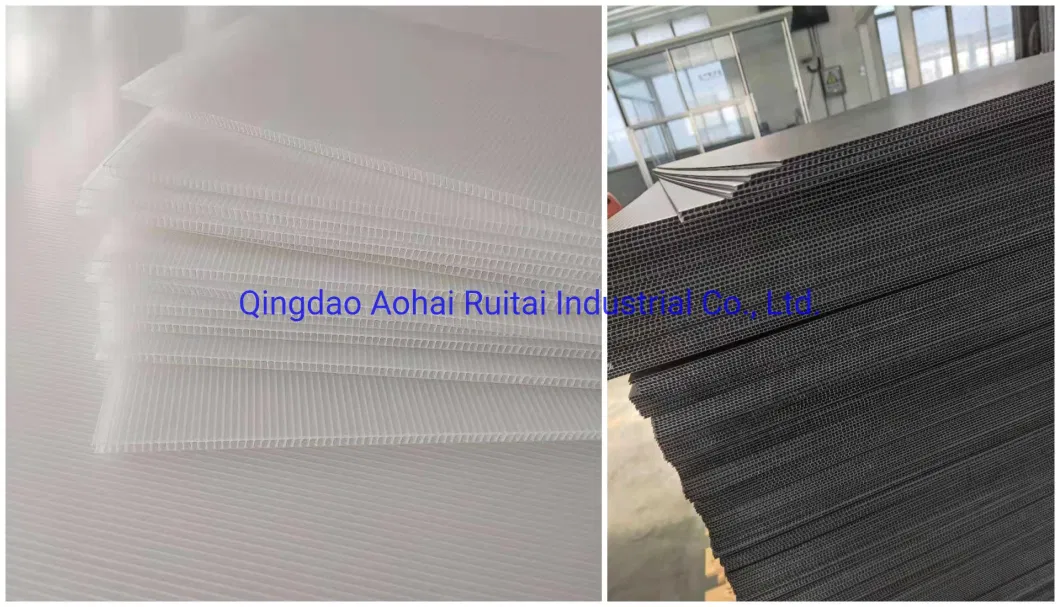 2mm 3mm 4mm 5mm Factory Sales Coroplast Polypropylene Fluted Polyflute Coreflute Corrugated Plastic PP Hollow Corriflute Temporary Protection Sheet