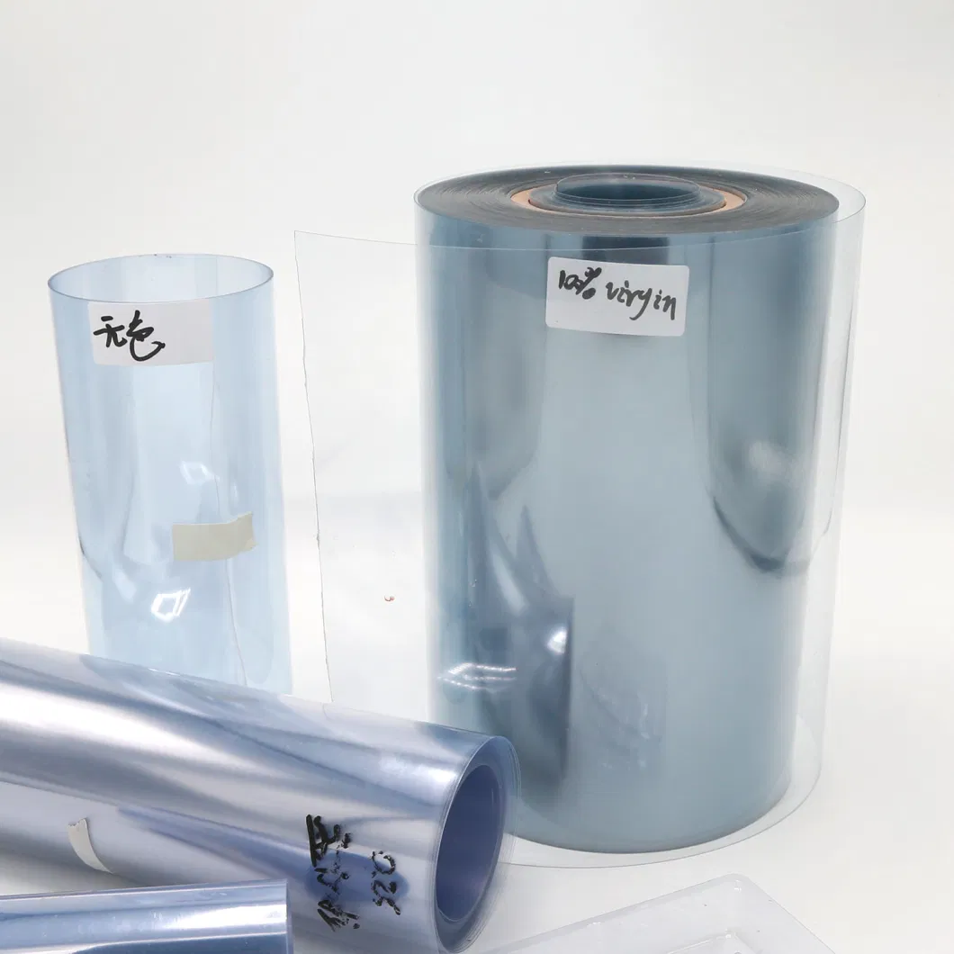 Light Blue, Transparent Color, PVC Film for Drug Packaging