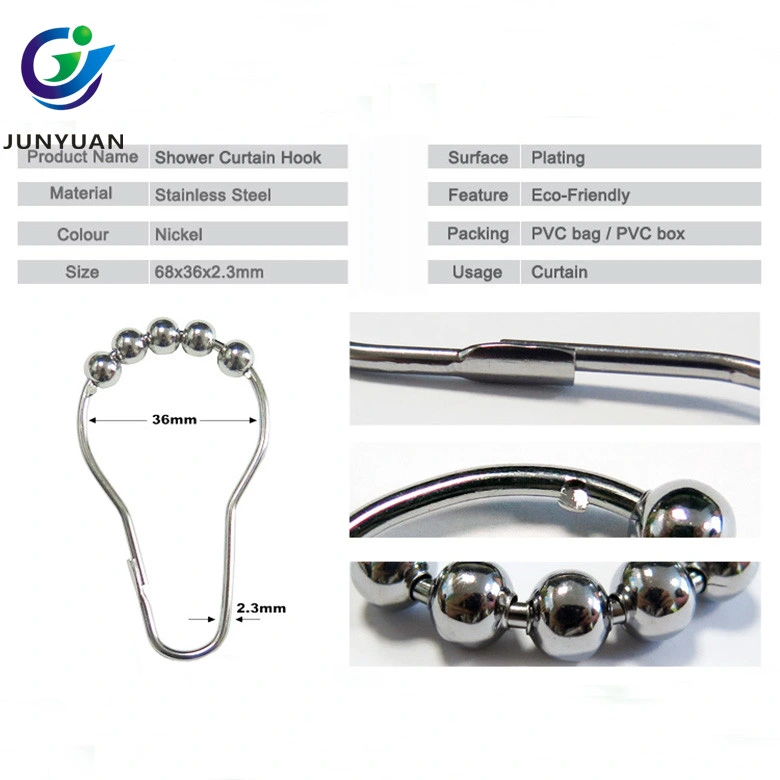 Foot Shape Metal Curtain Rings Bathroom Shower Curtain Track Hooks