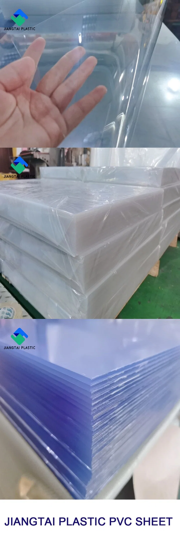 Jiangtai Plastic Factory 1.2mm Clear Rigid Plastic PVC Sheet Roll for Stone Tray