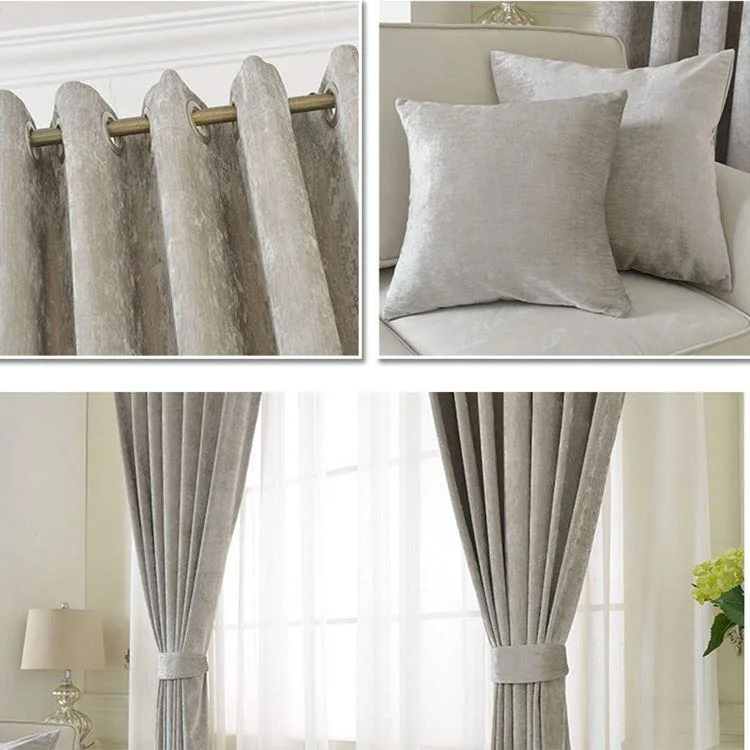 Solid Color Thickened Semi Shading Curtain, Living Room Bedroom Project Custom-Made, Delicate Han