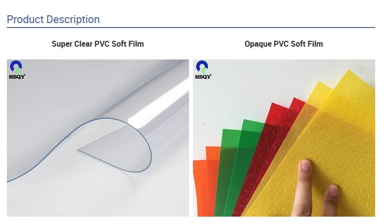 China Factory Transparent PVC Stretch Film Flexible PVC Normal