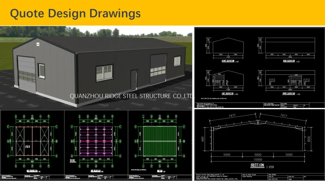 Steel Structure Copter Storage Prefabricated Container House Hanger