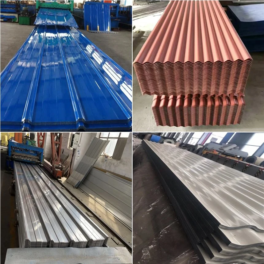 30/22 26 30 Gauge/0.3mm 1mm PP PVC Coated White Color Corrugated Zinc Iron Metal Steel Roofing/Roof Sheet Iron Sheet