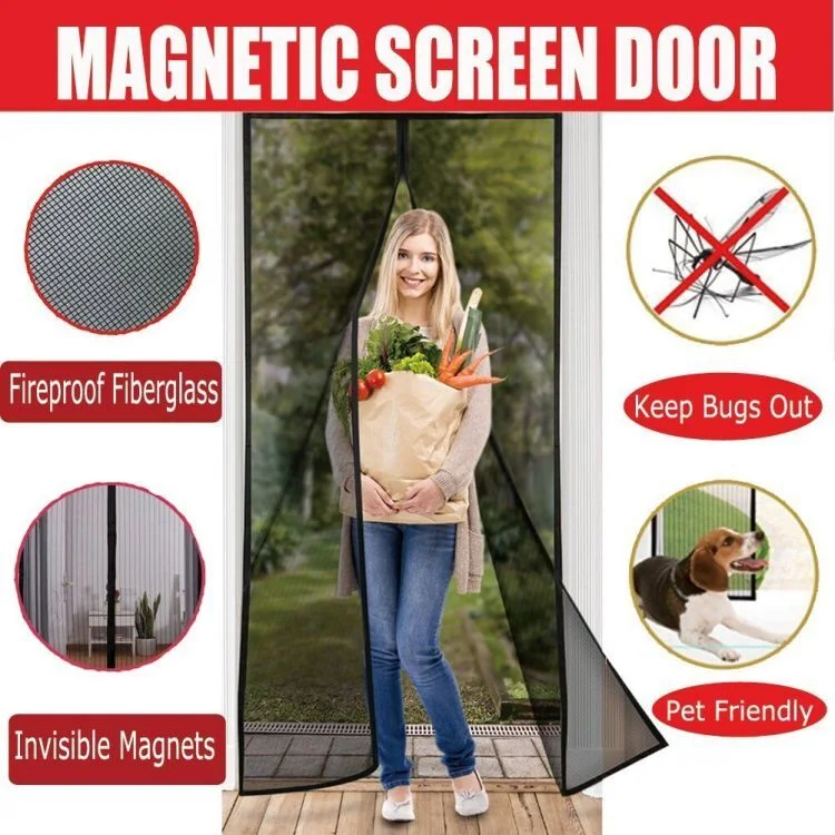 Door Mesh Magnetic Mosquito Insect Net Screen Door Curtain