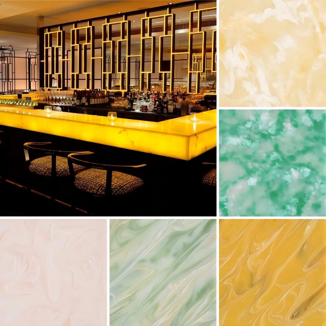 OEM Factory Custom Translucent Acrylic Solid Surface Sheet for Kitchen Island Top