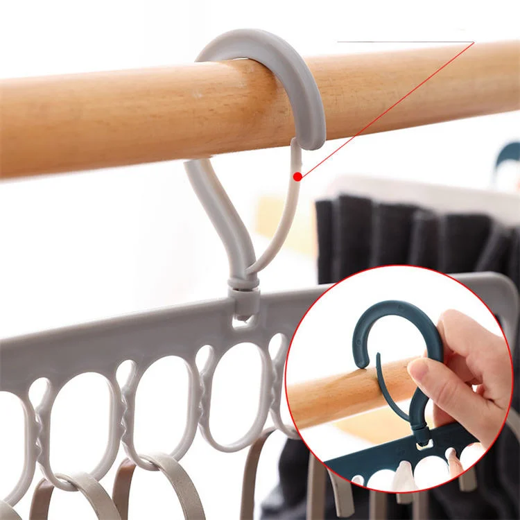 Windproof 9-Hole Drying Clip Sock Coat Hanger Plastic Coat Hanger Laundry Hangers