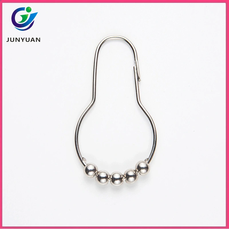 Foot Shape Metal Curtain Rings Bathroom Shower Curtain Track Hooks