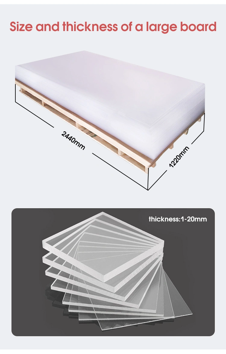 Non-Toxic and Chemical-Resistant Weather Proof Plastic Board Manufacturer Acrylic Sheet