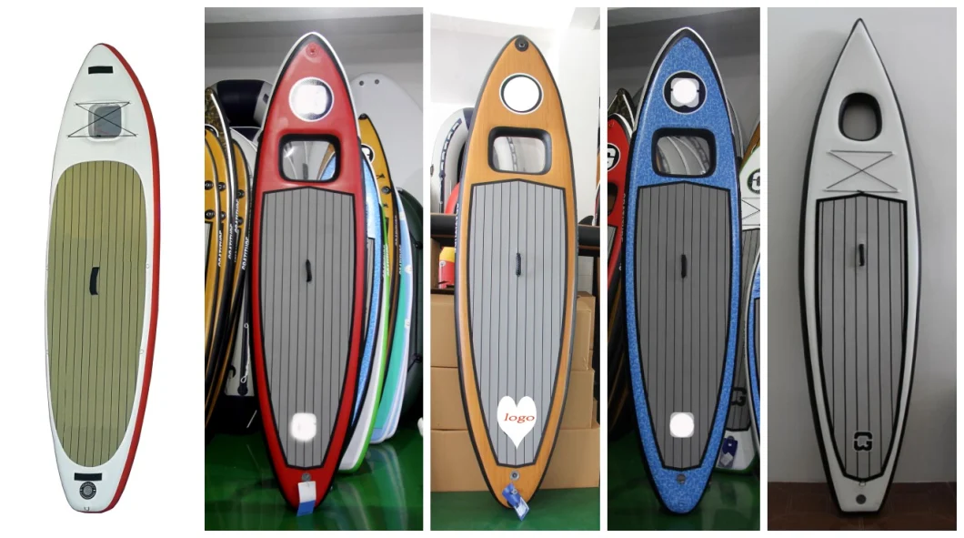 PVC Soft Inflatable Sup Paddle Surf Board with Clear Window