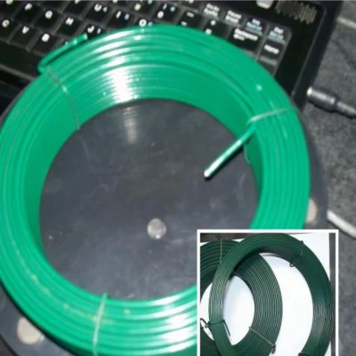 Filo rivestito in PVC verde/filo di ferro rivestito in PVC/filo di acciaio rivestito in PVC