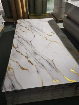  1.22X2.44m spessore 3mm decorazione interna pannello parete 3D impermeabile Alto Rivestimento UV lucido in PVC per Emirati Arabi Uniti Oman Arabia Saudita