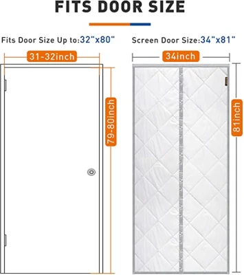  Barriera magnetica termica isolata per porte sportello anti-vento Tenda Home