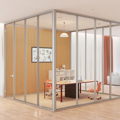  Commercio all&prime;ingrosso alluminio Office Partition Profile insonorizzato Room Divider Partition in vetro