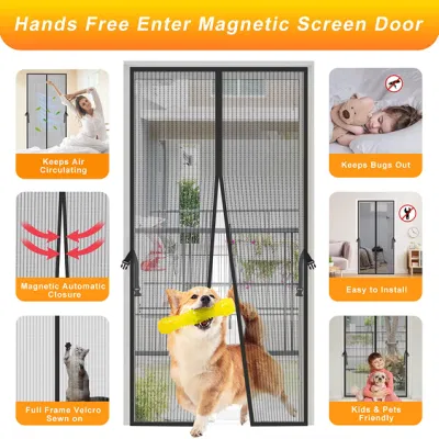 Tende magnetiche che si chiudono automaticamente a mani libere per porta con rete Tendina anti zanzara porta schermo