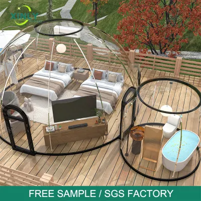  Plastica trasparente Glamping Cottage Giardino cupola cupola Bubble Bambini Campeggio Tenda Con bagno