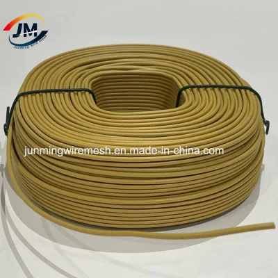  Rotolo di filo metallico con barra di ancoraggio rivestito in PVC misura 16 giallo antiruggine Barra di plastica epossidica 300 PIEDI 3lbs