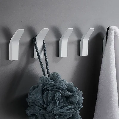 Adesivo in alluminio per bagno singolo gancio nero con SGS