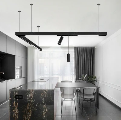  Magnetic Track System pensile sospeso sospeso a soffitto magnete incassato nascosto Binario a luce magnetica