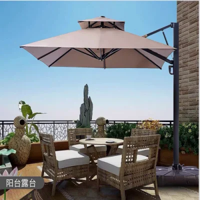  Commercio all&prime;ingrosso esterno Giardino, arredi patio, regolabile, grande Ristorante, Cafe Hotel Mercato commerciale Parasol Cantilever Grande ombrello Sole