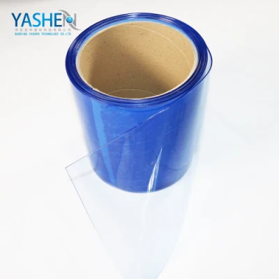  2 mm Polar trasparente trasparente trasparente flessibile a strisce in plastica blu Cortina in PVC