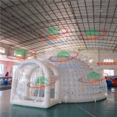  Tenda per prato gigante trasparente portatile gonfiabile all&prime;aperto