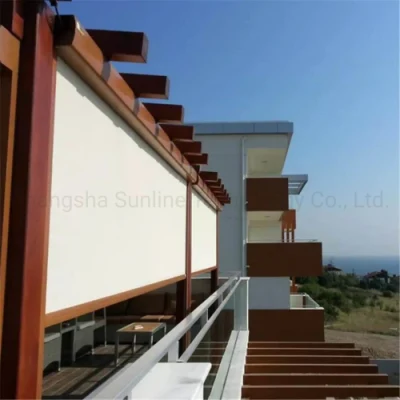  Zip Track Tende a rullo Hurricane Tende in PVC trasparente Cafe per Finestre o patio o con Pergola