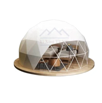  Gala Geodesic Event Glamping Canopy Family Exhibition Camping Dome Tent Per Travel Resort in vendita