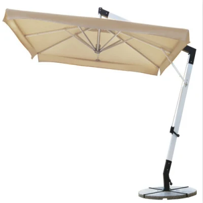  Vendita all&prime;ingrosso di alta qualità patio esterno Garden Furniture asta laterale in alluminio Ombrello con tenda da spiaggia e solarium
