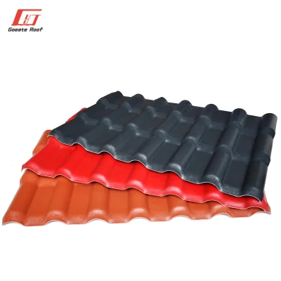 Lamina Teja Colonial termoplastico PVC antiurto Tiles corrugati 4 Strato ASA PVC sintetico resina spagnola tetto