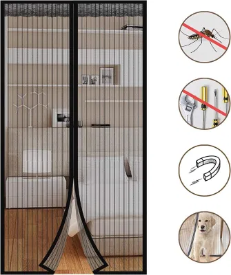  Griglia a rete di alta qualità con pannello mosca magnetico a rete per porte a tendina per uso domestico