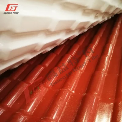 Lamina Teja Colonial termoplastico PVC antiurto Tiles corrugati 4 Strato ASA PVC sintetico resina spagnola tetto