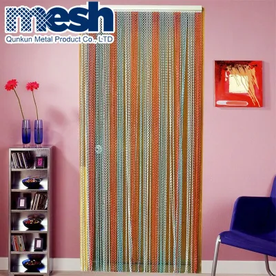 Nastro decorativo in alluminio per catene, tende per porte con collegamento in metallo