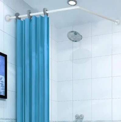  Asta per doccia a tendina in alluminio rivestito in PVC tipo L.