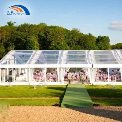  Tenda per matrimoni in PVC trasparente trasparente da 15 m