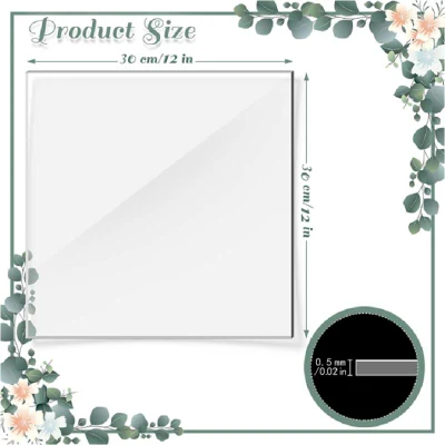 20 Pack 12 X 12 X. 02 pollici plastica trasparente Craft foglio PETG/APET sottile foglio di plastica trasparente flessibile foglio di plastica trasparente per i progetti fai-da-te artigianali documento