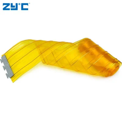  Striscia di plastica trasparente flessibile per celle frigorifer ad alta temperatura media Tendina porta in PVC gialla