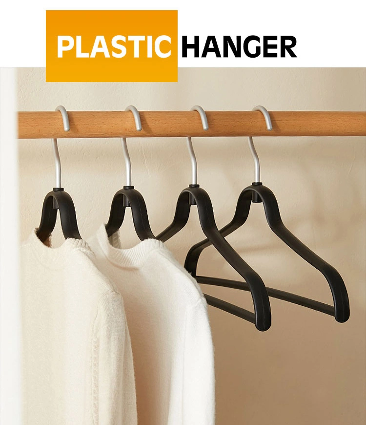 Wholesales Black White Color High Quality Adult Plastic Transparent Notched Round Hook Hangers with Pants Underwear Clips