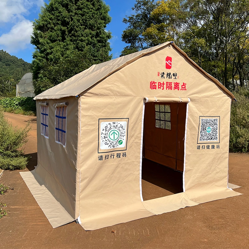 Outdoor Flood Natural Disaster Relief Tent Manufacturers Disaster Relief Cotton Tent