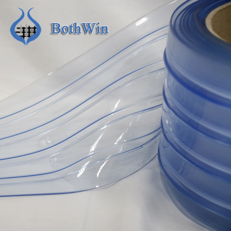 Soft Transparent Ribbed PVC Strip Curtain Roll