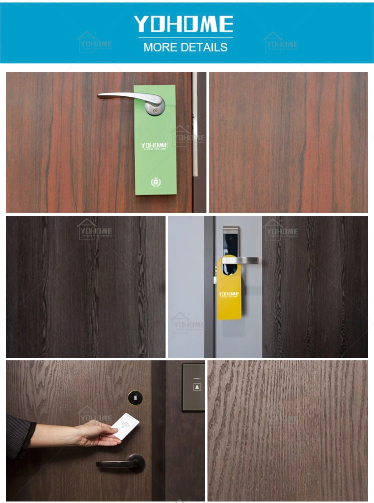 China Top Manufacturer Custom Fire Rated Hospital Room Doors Fire Resistant Wood Door Fire Doors with Glass Vision Panels Exit Fire Rated Door for Hotel