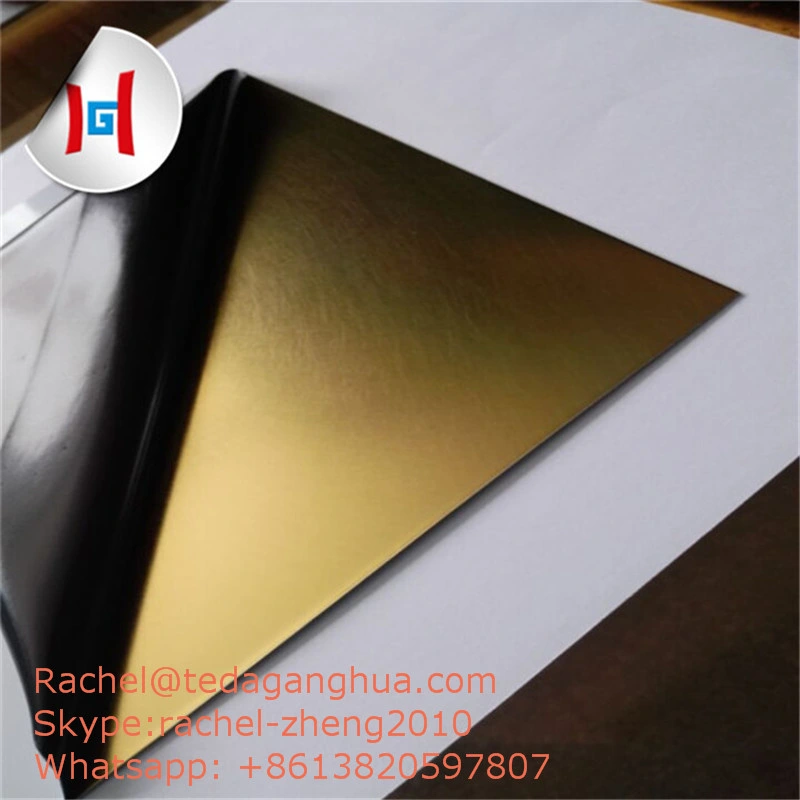 201 304 316L Mirror Etched Finish PVC Laser Film Stainless Steel Sheet