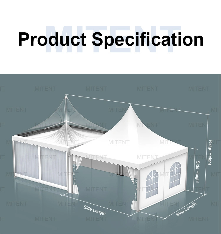 High Quality White and Transparent PVC Pagoda Gozebo Outdoor Party Tent