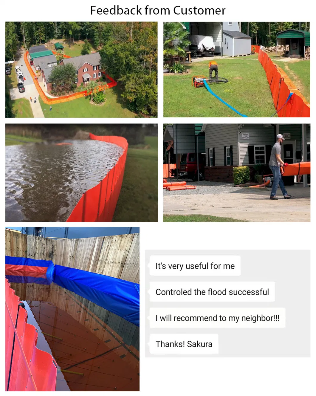 Ltcanopy Flood Protection Barrier Plastic Flood Control Tear-Resistant PVC Tarp Water Gate Anti Flood Barrier